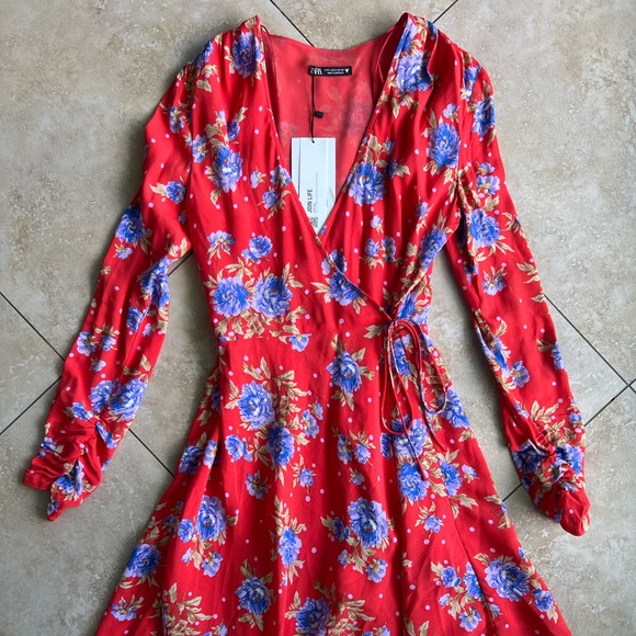 Floral Zara Mini Wrap Dress - Picture 1 of 2